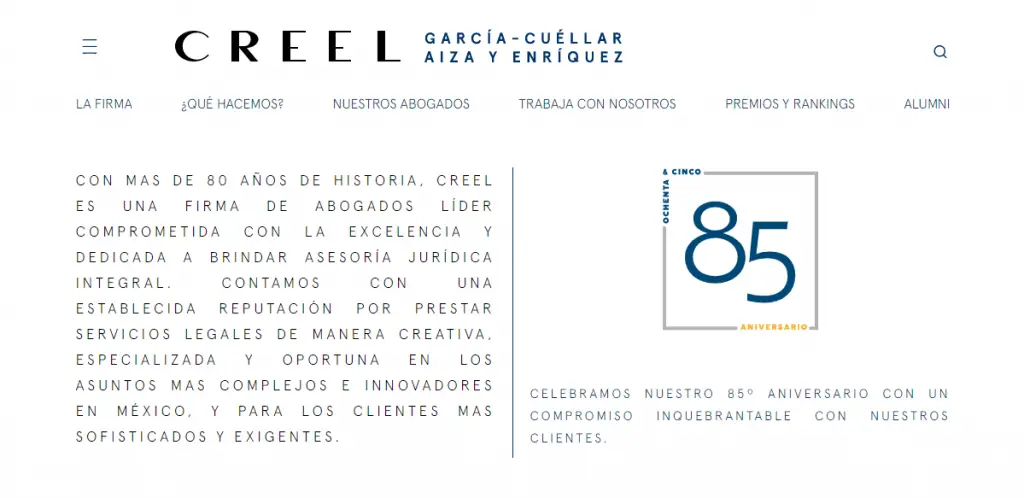 CREEL Despacho de abogados. Amplia experiencia y profesionalismo
