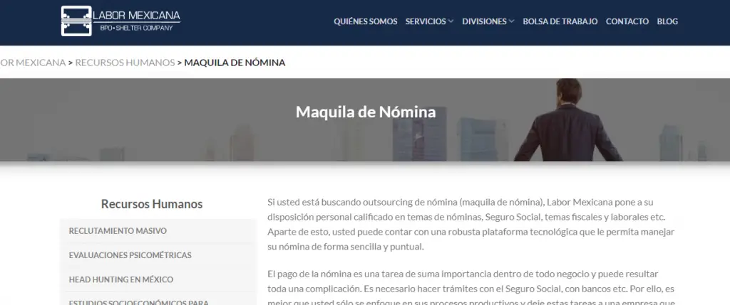 Labor Mexicana. Amplia variedad de servicios: maquila de nómina, administración de nómina, cálculo de nómina