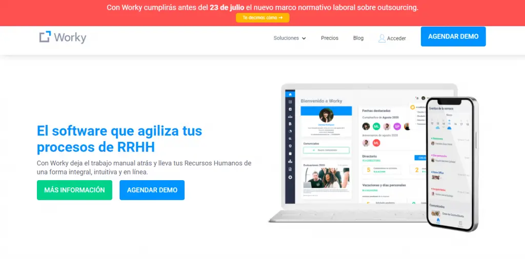 Worky: software totalmente automatizado. Agiliza tus procesos de RRHH
