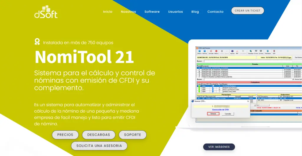 dSoft - NomiTool21. Sistema para el cálculo y control de nóminas con emisión de CFDI y su complemento