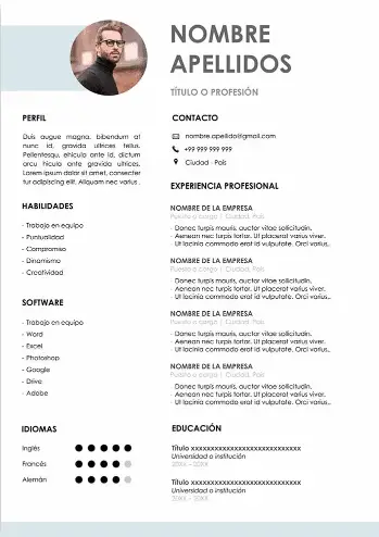 ejemplo Solicitud de Empleo para Hombre