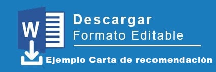 Ejemplo Carta de recomendación