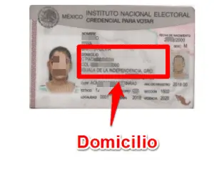 identificación INE con dirección