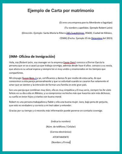 Carta de Recomendación para Inmigración. Cómo hacerla y ejemplos