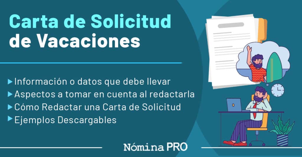 Carta de solicitud de vacaciones