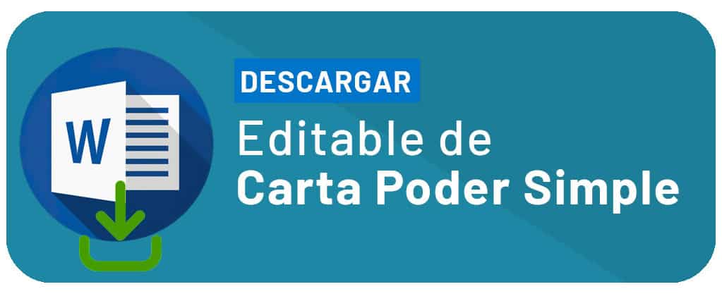 Ejemplo de Carta Poder Simple (Archivo editable y descargable)